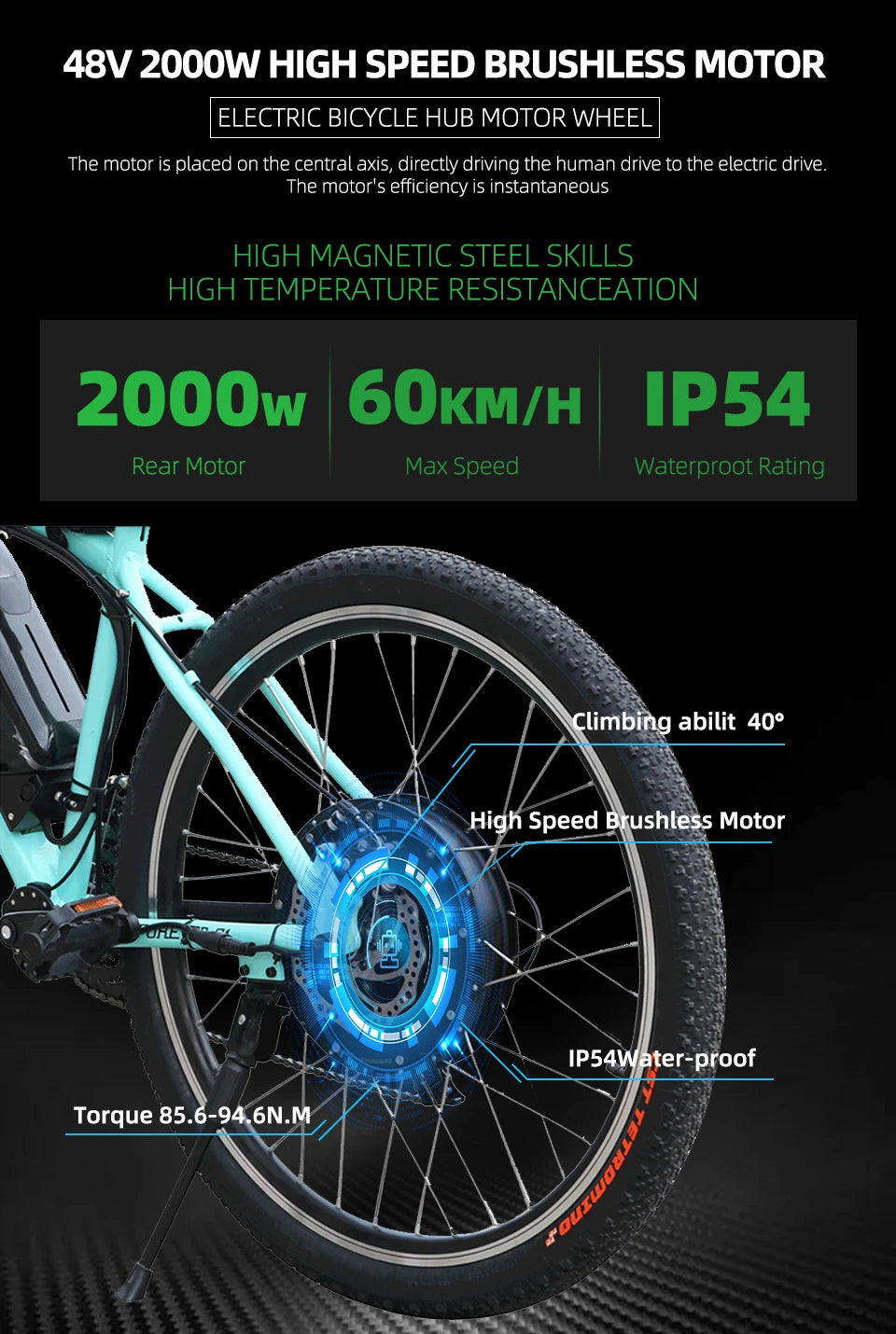 h 700C Front Rear Electric Bicycle Motor Wheel
